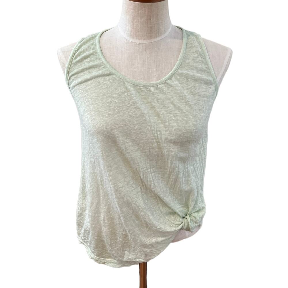 YFB Young Fabulous Broke Linen sleeveless top mint green